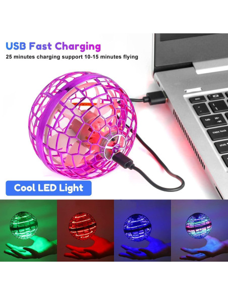 Bola Voladora Hoofun Globo Cósmico LED Rojo 8.5cm Bola Voladora Hoofun Globo Cósmico LED Rojo 8.5cm