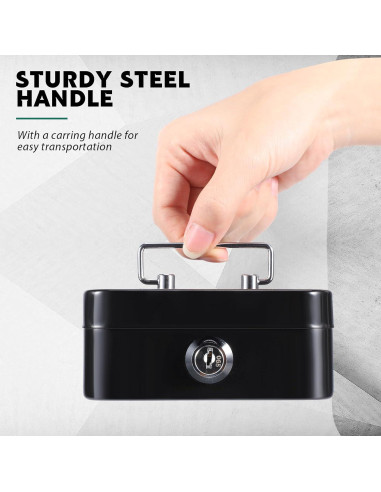 Caja de Dinero con Cerradura Tandefio 4 Piezas 11.4x8.4 cm