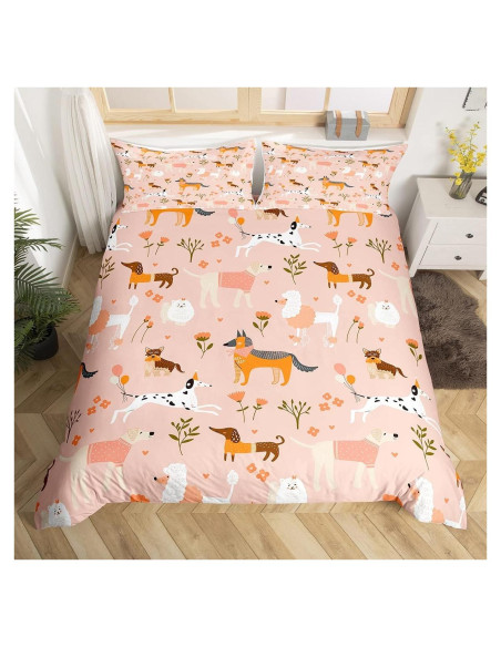 Juego de Ropa de Cama Queen Castle Fairy Kawaii Flores Juego de Ropa de Cama Queen Castle Fairy Kawaii Flores