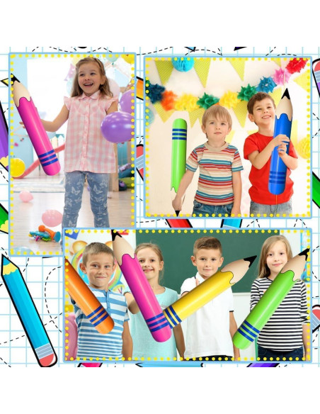 Globos Lápiz Inflables 5 Pcs Denylo Pro Decoración Fiesta Globos Lápiz Inflables 5 Pcs Denylo Pro Decoración Fiesta