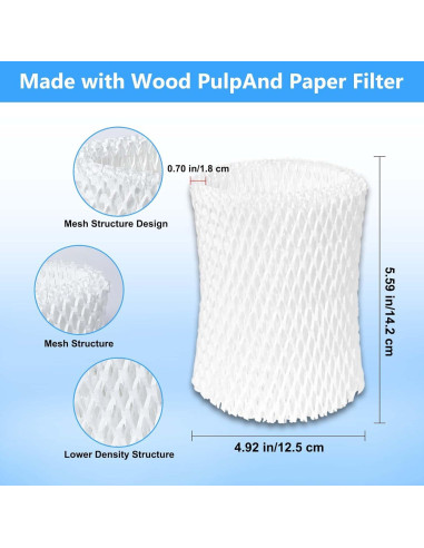 Filtro de Reemplazo para Humidificador Canopy GZJoSum - 6 Paquetes