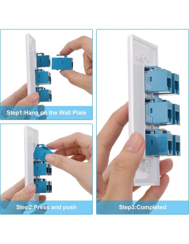 Placa de Pared Ethernet 6 Puertos Weewooday RJ45 Cat6