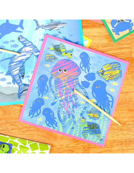READY 2 LEARN Papel para Rascar Mágico - Vida Marina - 10 Escenas READY 2 LEARN Papel para Rascar Mágico - Vida Marina - 10 Escenas