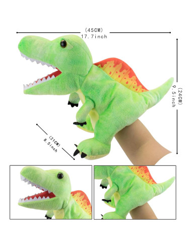 Títeres de Mano Qunze Toys Dinosaurio 21.5x19.2 cm