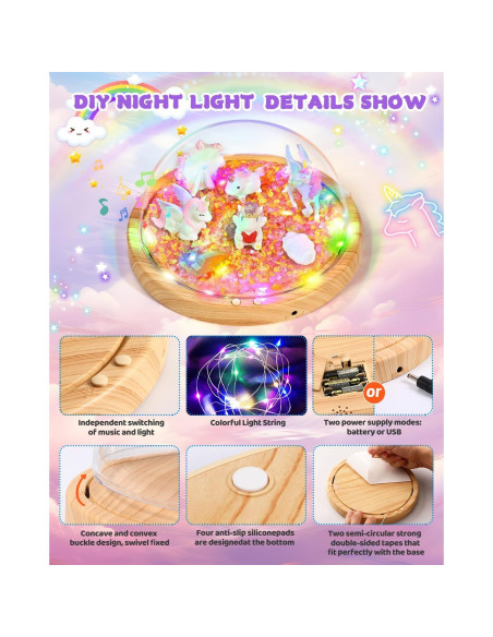 Luz Nocturna Unicornio Laclun DIY con Música y Manualidades Luz Nocturna Unicornio Laclun DIY con Música y Manualidades