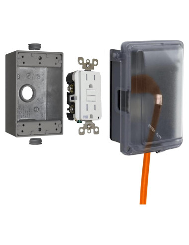 Kit Enchufe Eléctrico Exterior Sigma 16801 GFCI 15A IP66