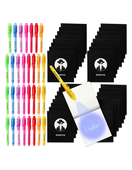 BONNYCO Paquete 32 Bolígrafos Tinta Invisible y Cuaderno BONNYCO Paquete 32 Bolígrafos Tinta Invisible y Cuaderno