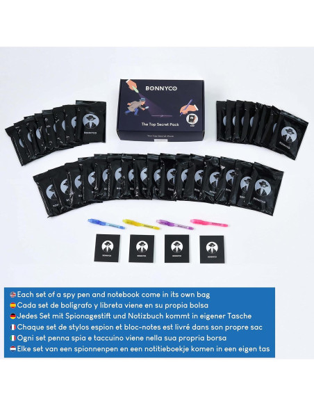 BONNYCO Paquete 32 Bolígrafos Tinta Invisible y Cuaderno BONNYCO Paquete 32 Bolígrafos Tinta Invisible y Cuaderno