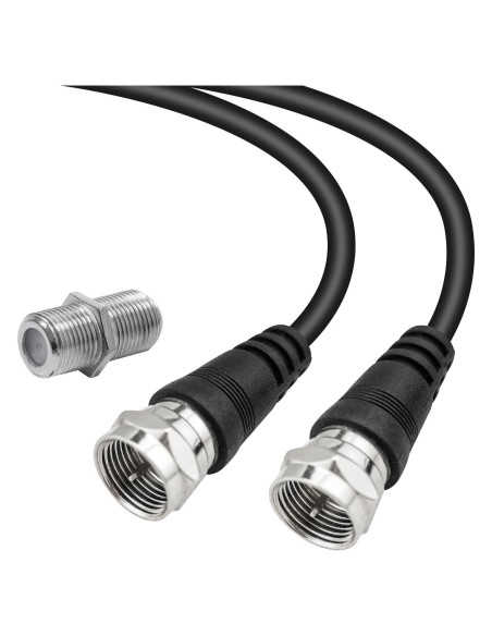 Cable Coaxial de Extensión 4.57m Leadsign con Acoplador F-Type Cable Coaxial de Extensión 4.57m Leadsign con Acoplador F-Type