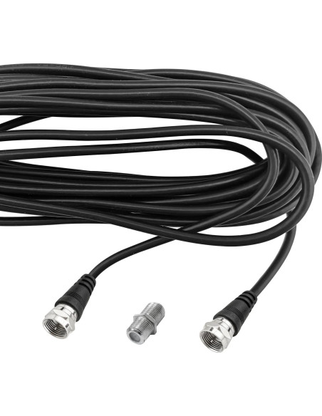 Cable Coaxial de Extensión 4.57m Leadsign con Acoplador F-Type Cable Coaxial de Extensión 4.57m Leadsign con Acoplador F-Type