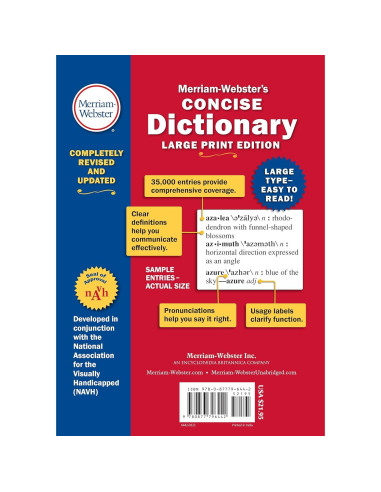 Merriam-Webster's Concise Dictionary: Large Print Edition