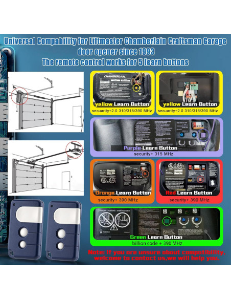 Control Remoto NJCO para Abridor de Puerta de Garaje 3 Botones Control Remoto NJCO para Abridor de Puerta de Garaje 3 Botones