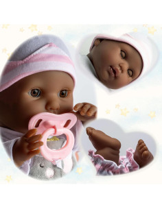 Muñeca Bebé Africana Americana 38 cm JC Toys con Accesorios 2