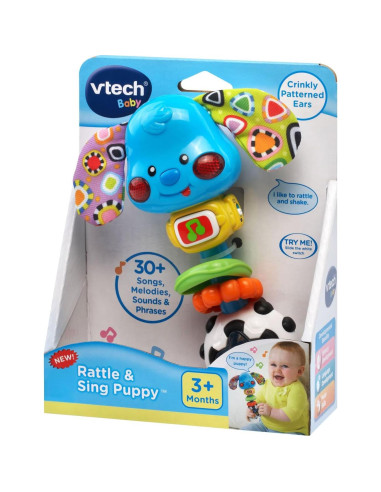 Sonajero Interactivo VTech Perrito 5.1x13.5cm para Bebés
