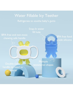 Mordedor Frío para Bebés Momcozy de Silicona 2 Pcs 2