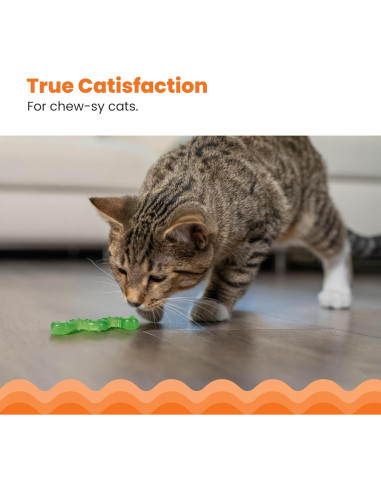 Juguete Masticable Petstages OrkaKat Gusano con Catnip