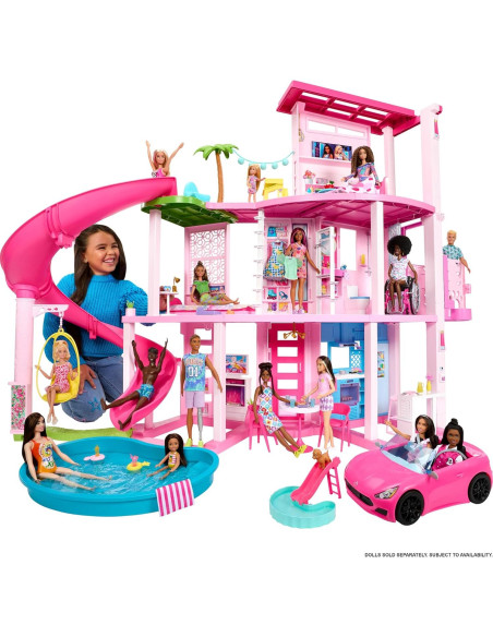 Casa de Muñecas Barbie DreamHouse con Tobogán y 75 Accesorios Casa de Muñecas Barbie DreamHouse con Tobogán y 75 Accesorios