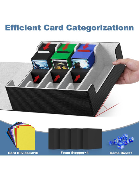Caja de Cartas Mlikero 4 Filas Negra 2400+ Cartas Caja de Cartas Mlikero 4 Filas Negra 2400+ Cartas