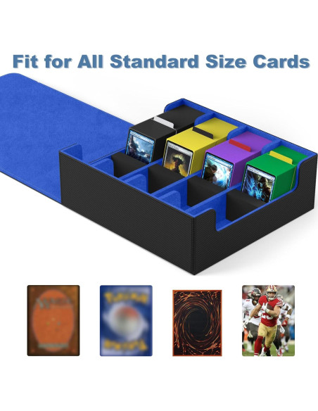 Caja de Cartas Mlikero 4 Filas 2400+ Cartas Azul Caja de Cartas Mlikero 4 Filas 2400+ Cartas Azul