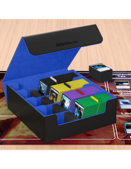 Caja de Cartas Mlikero 4 Filas 2400+ Cartas Azul Caja de Cartas Mlikero 4 Filas 2400+ Cartas Azul