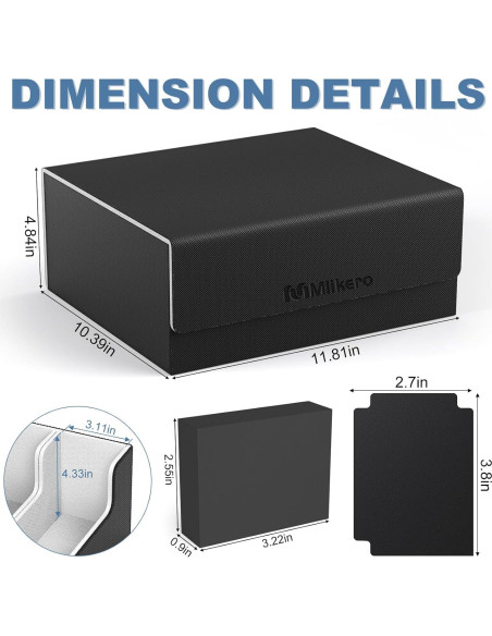 Caja de Almacenamiento de Cartas Mlikero 1800+ con Cierre Magnético Caja de Almacenamiento de Cartas Mlikero 1800+ con Cierre Magnético