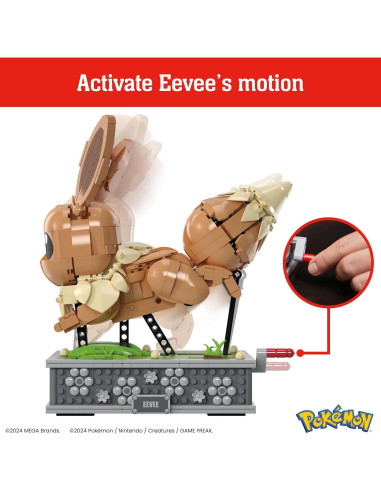 Figura de Acción MEGA Pokémon Eevee 1366 Piezas con Movimiento