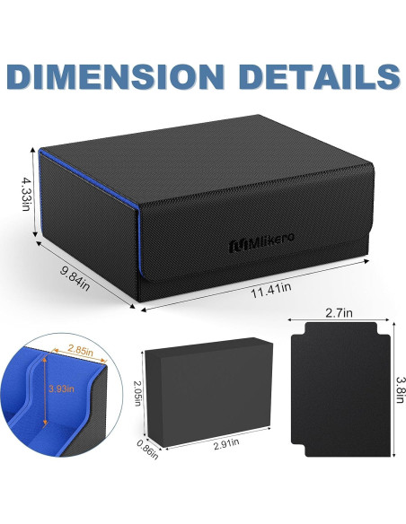 Caja de Cartas Mlikero 1800+ con Divisores y Cierre Magnético Caja de Cartas Mlikero 1800+ con Divisores y Cierre Magnético