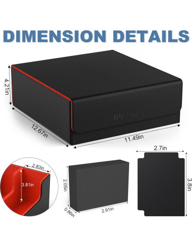 Caja de Cartas Mlikero 4 Filas 2400+ Cartas Impermeable