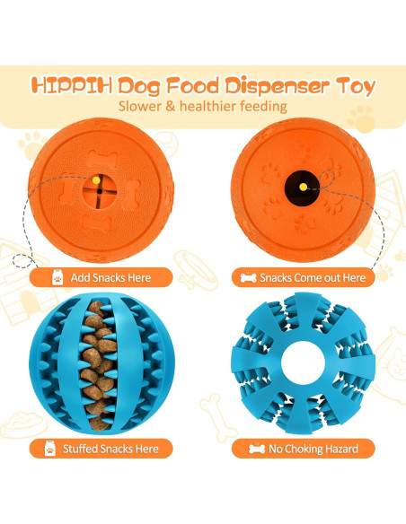 Juguetes Interactivos para Perros HIPPIH - 2 Pelotas de Golosinas Juguetes Interactivos para Perros HIPPIH - 2 Pelotas de Golosinas