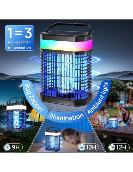 Zapper de Insectos Fluencara 2025 Recargable 5000mAh LED Zapper de Insectos Fluencara 2025 Recargable 5000mAh LED