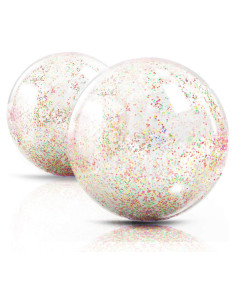 Pelotas Inflables Novelty Place con Purpurina - 2 Pcs