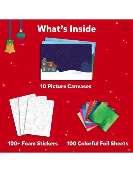 Skillmatics Foil Fun - Magia Navideña, Kit Creativo 126 Piezas Skillmatics Foil Fun - Magia Navideña, Kit Creativo 126 Piezas
