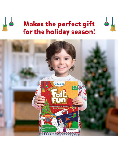 Skillmatics Foil Fun - Magia Navideña, Kit Creativo 126 Piezas