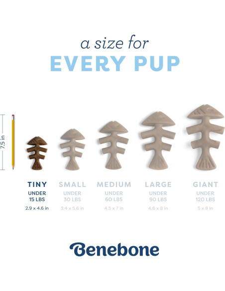 Juguete masticable para perro Benebone Puppy Fishbone Juguete masticable para perro Benebone Puppy Fishbone