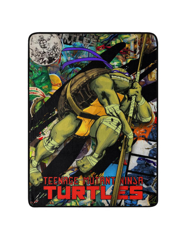 Manta Micro Raschel Tortugas Ninja Dashing Donnie 116x152 cm