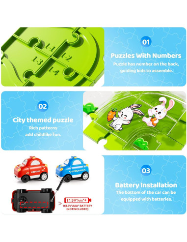 Juego de Rompecabezas de Pista de Carreras 48 PCS Beby Buty