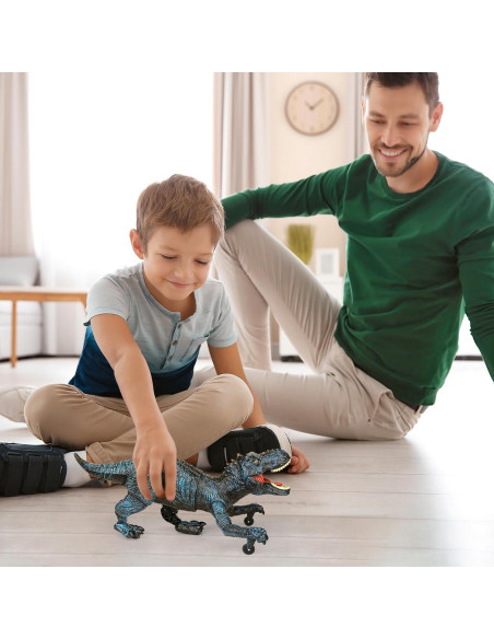 Dinosaurio Robot RC Flybakiz Azul con Rocío y Luz Dinosaurio Robot RC Flybakiz Azul con Rocío y Luz