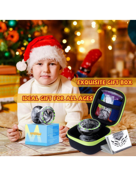 Yoyo MAGICYOYO K3 Aurora-P Negro Blanco para Niños y Adultos Yoyo MAGICYOYO K3 Aurora-P Negro Blanco para Niños y Adultos