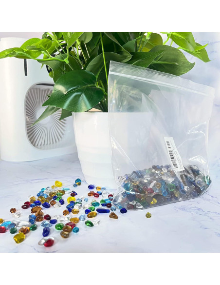 Piedras de vidrio claras Keedolla 0.42 kg para acuarios Piedras de vidrio claras Keedolla 0.42 kg para acuarios