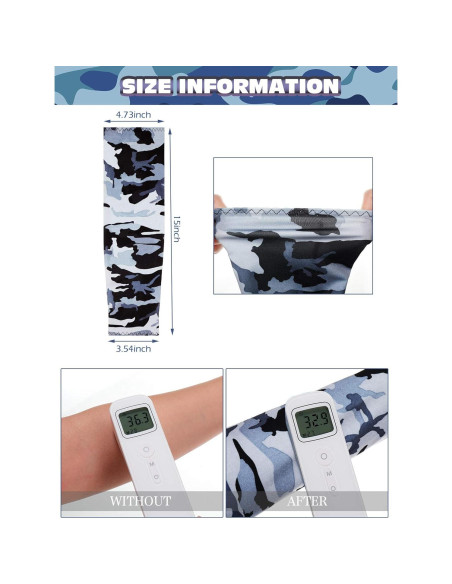 Hicarer 10 Pares Mangas de Compresión UV para Deportes Hicarer 10 Pares Mangas de Compresión UV para Deportes