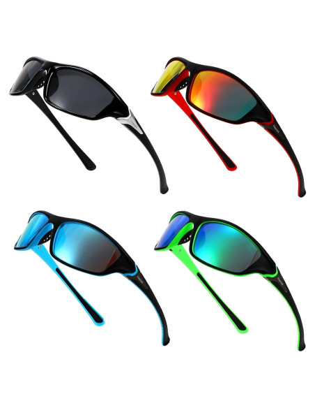 TOODOO 4 Pares Gafas de Sol Polarizadas UV para Hombres TOODOO 4 Pares Gafas de Sol Polarizadas UV para Hombres