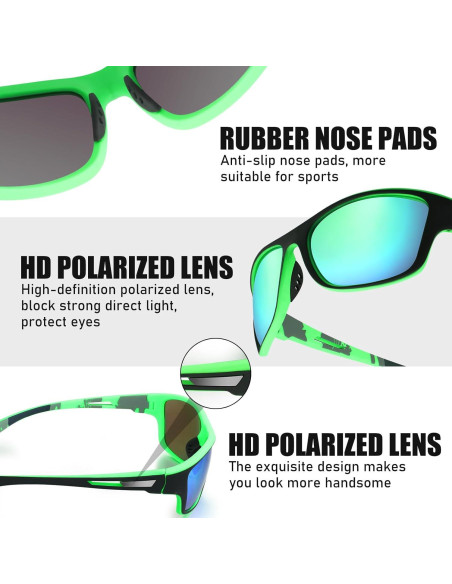 TOODOO 4 Pares Gafas de Sol Polarizadas UV para Hombres TOODOO 4 Pares Gafas de Sol Polarizadas UV para Hombres