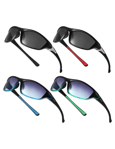 TOODOO 4 Pares Gafas de Sol Polarizadas UV para Hombres TOODOO 4 Pares Gafas de Sol Polarizadas UV para Hombres