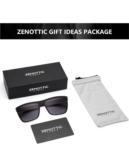 Gafas de sol ZENOTTIC para hombres TR90 UV400 ligeras Gafas de sol ZENOTTIC para hombres TR90 UV400 ligeras