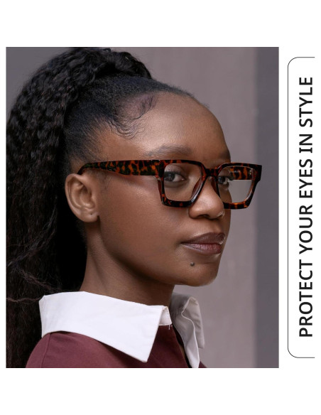 Gafas de luz azul oversized Livho para mujer - Anti fatiga ocular Gafas de luz azul oversized Livho para mujer - Anti fatiga ocular