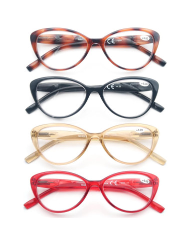 Gafas de Lectura MODFANS Ojo de Gato 4.0x 4 Colores
