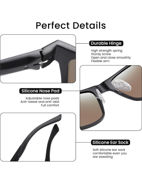 Gafas de sol DUCO 8207 polarizadas UV400 para hombres Gafas de sol DUCO 8207 polarizadas UV400 para hombres