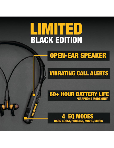Auriculares Bluetooth DEWALT Jobsite Pro Max con Altavoces 60h