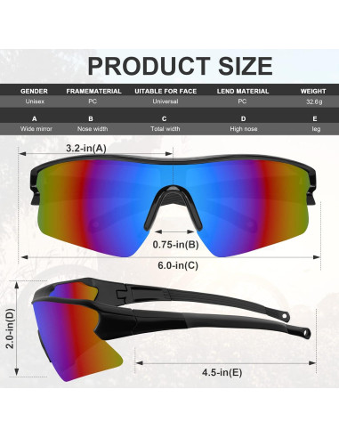 Gafas de Seguridad YENPK 12 Piezas UV Antirayaduras