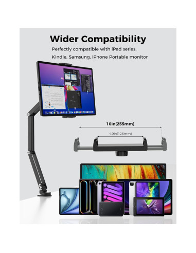 Soporte Plegable Ajustable QJYKIONE para Tableta 15.6"